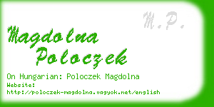 magdolna poloczek business card